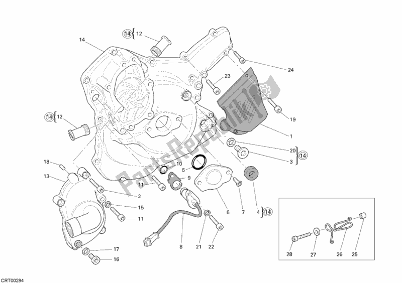 Toutes les pièces pour le Couvercle De Générateur du Ducati Monster S4R USA 1000 2007